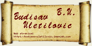 Budisav Uletilović vizit kartica